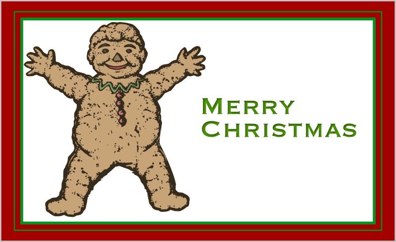 Retro Gingerbread Man Christmas
