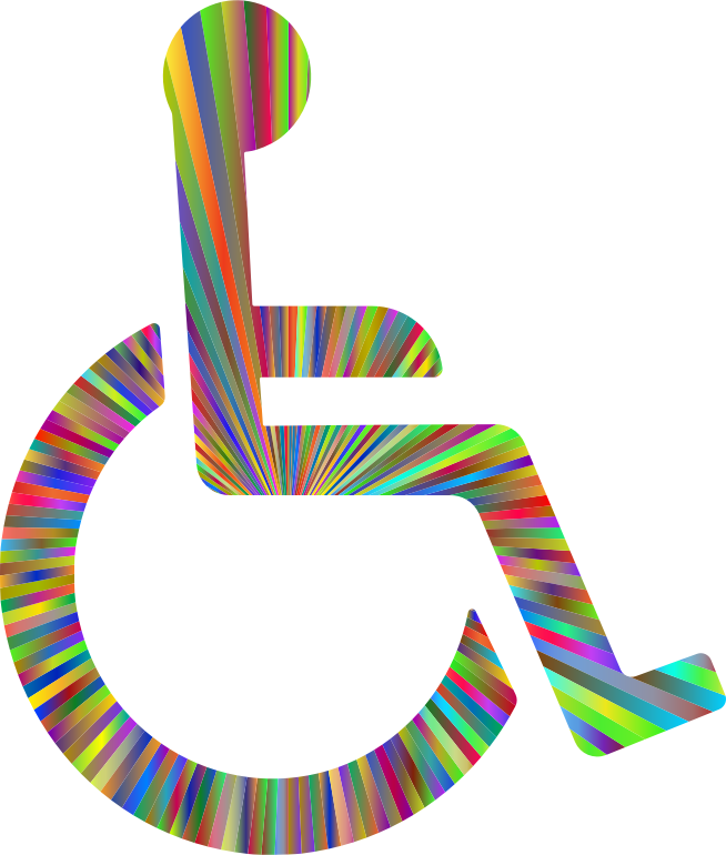 Wheelchair Icon Polyprismatic Rays