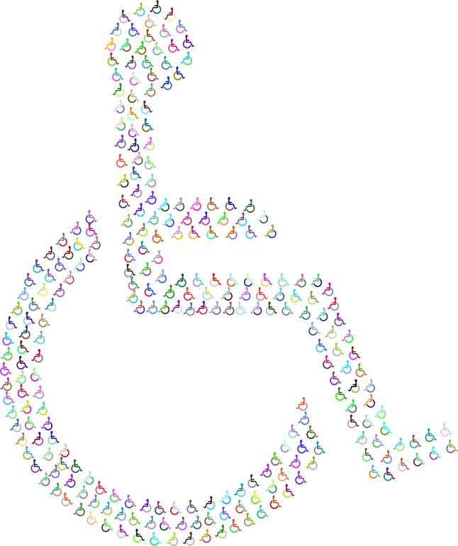 Wheelchair Icon Fractal Prismatic