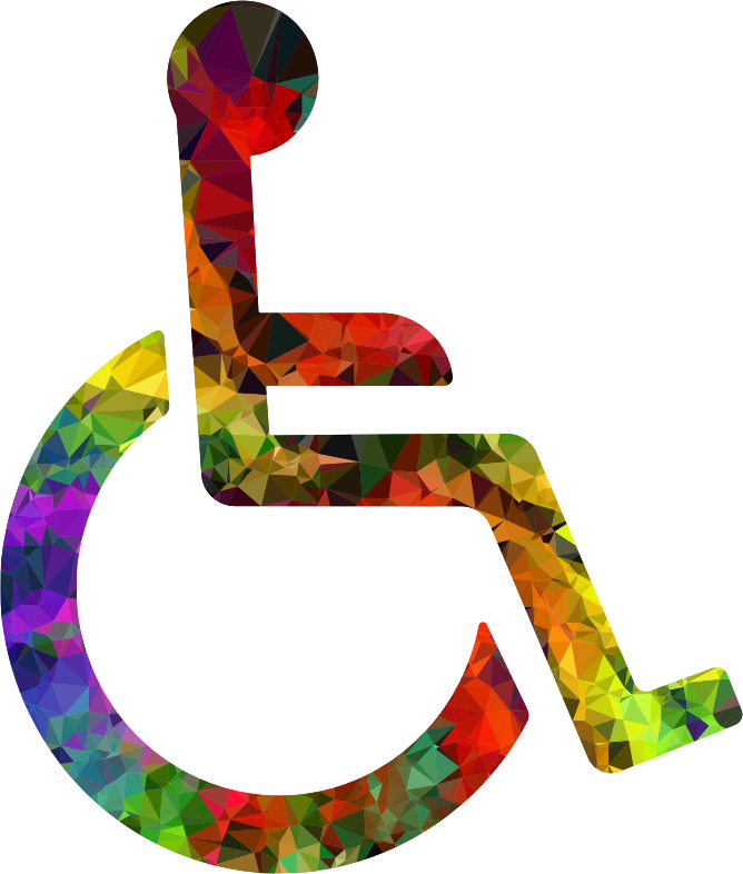 Multi-Gemstone Wheelchair Icon