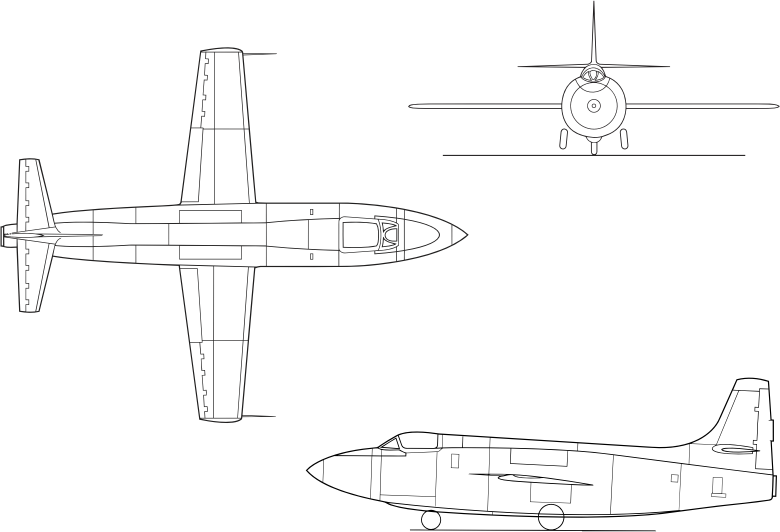 Bell X1A Line Art