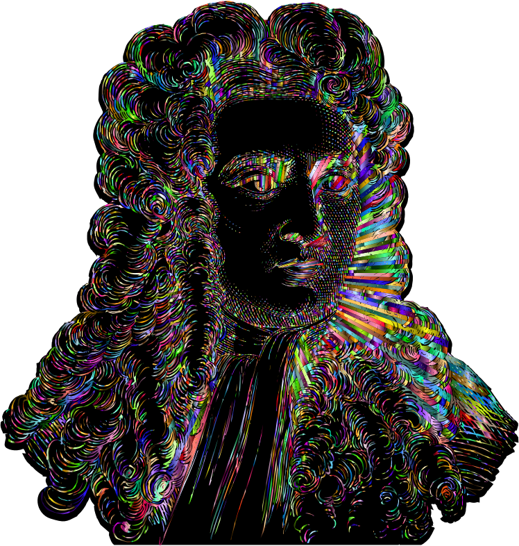 Chromatic Isaac Newton Portrait 2019