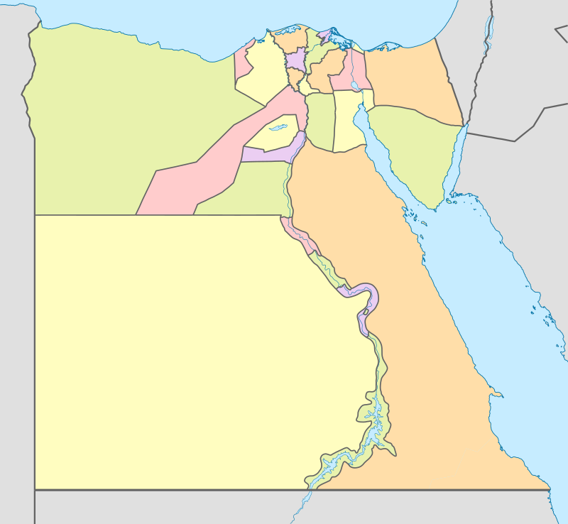 Egypt, administrative divisions map