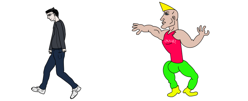 Virgin vs. Chad basic template - Openclipart