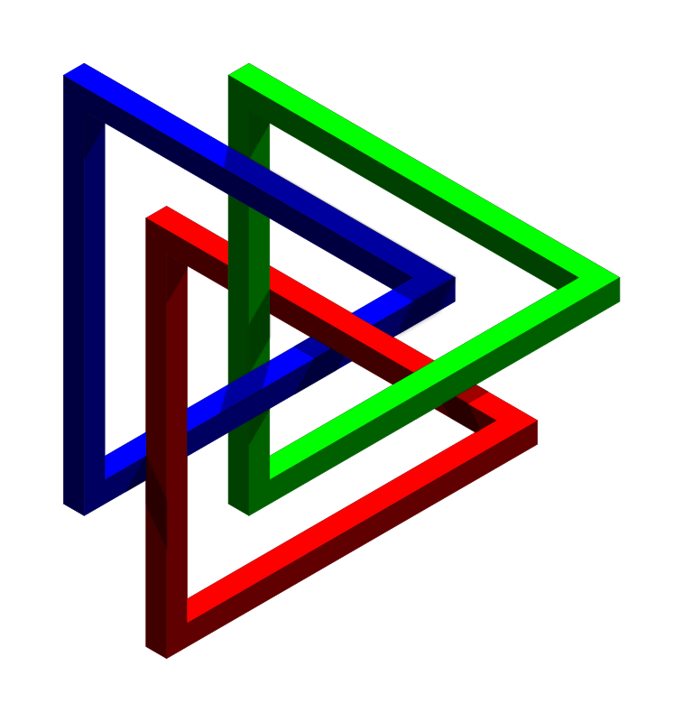 intertwined impossible triangles