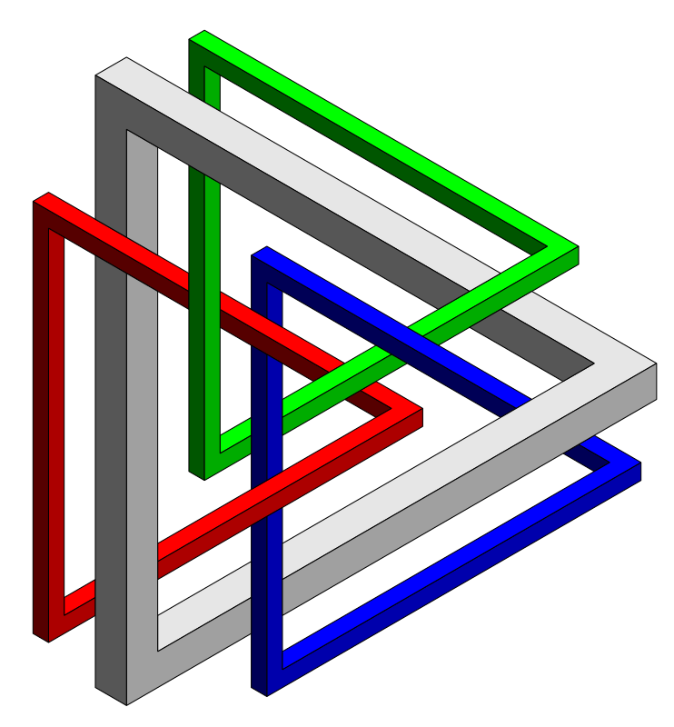  intertwined impossible triangles