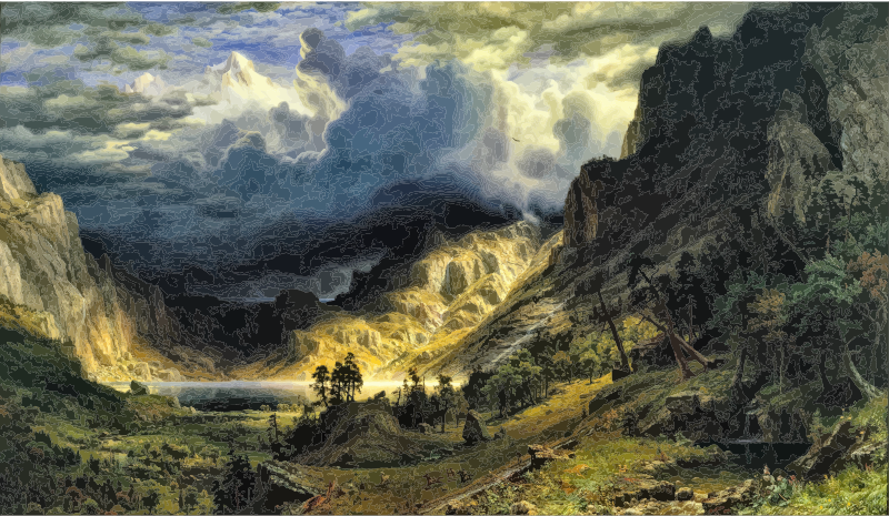 A Storm In The Rocky Mountains Mt Rosalie By Albert Bierstadt