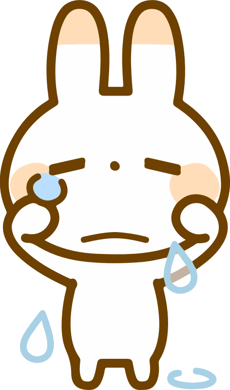 Cute Simple Rabbit Grievance Sad Tears Expression Pack GIF PNG