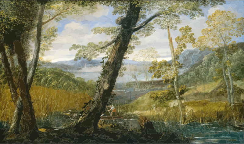 River Landscape Annibale Carracci