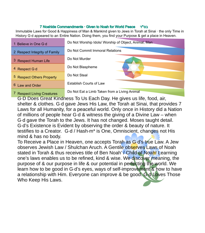 Noahide Laws from Torah Remix