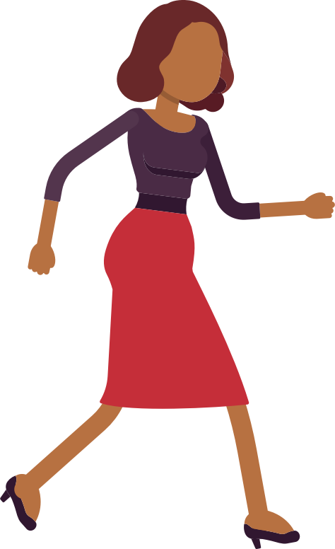 Woman Walking Illustration