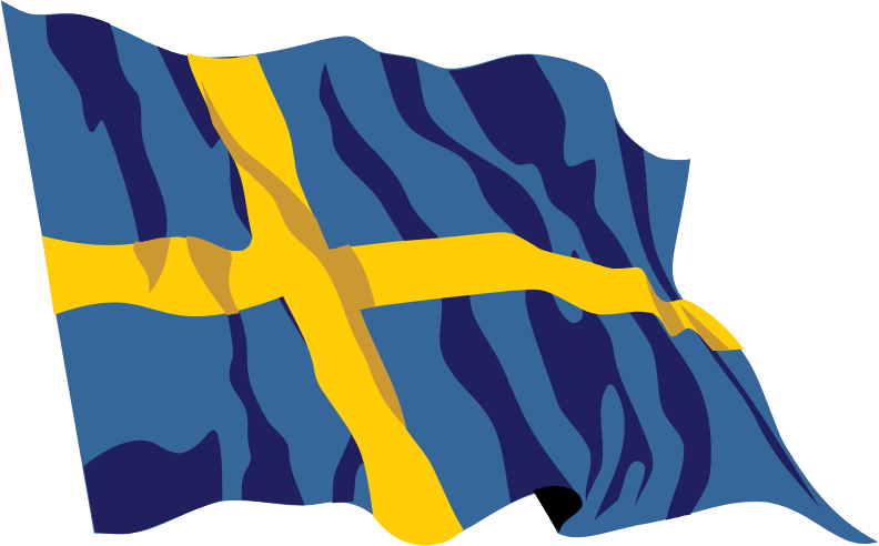 Sweden Flag In The Wind