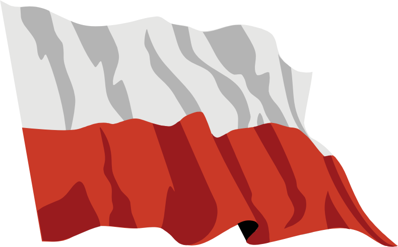 Poland Flag In The Wind