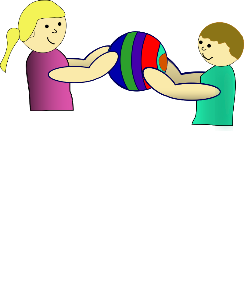 kids taking turns clipart