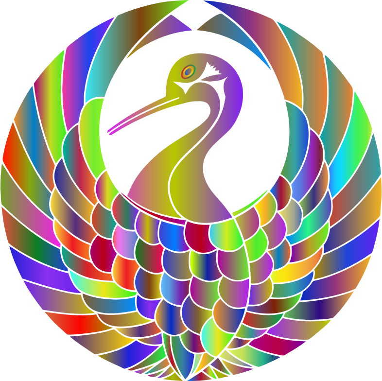 Abstract Bird Design Polyprismatic