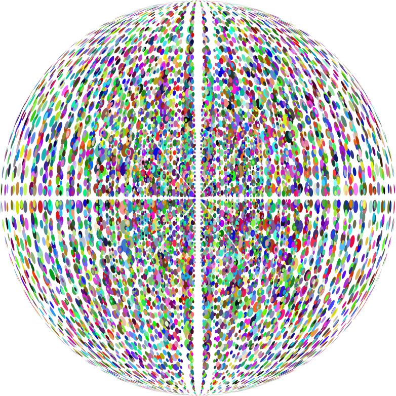 Abstract Information Technology Design 3D Network Grid Sphere