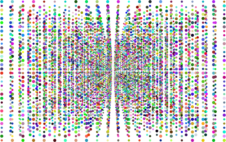 Abstract Information Technology Design 3D Network Grid Type II Prismatic