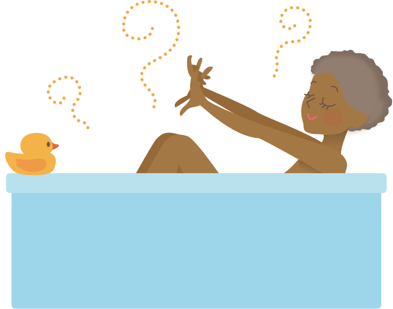 African Lady in a Bath