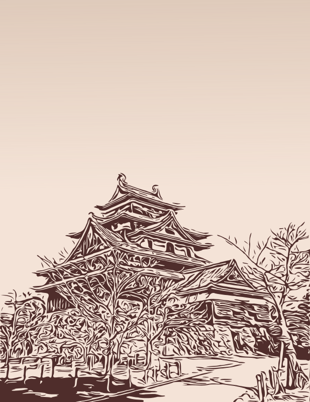 Japanese Castle Sketch