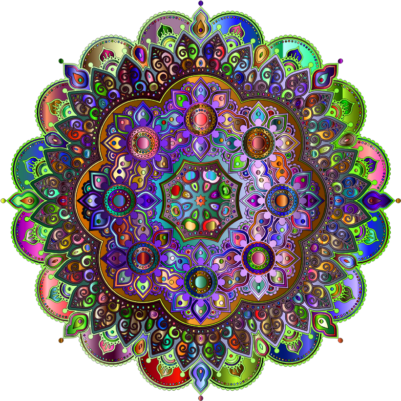 Floral Mandala Line Art Chromatic