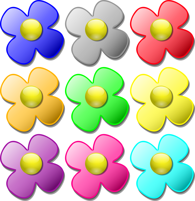 Game marbles - flowers