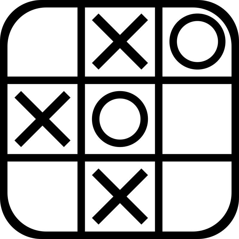 Monochrome Tic-Tac-Toe