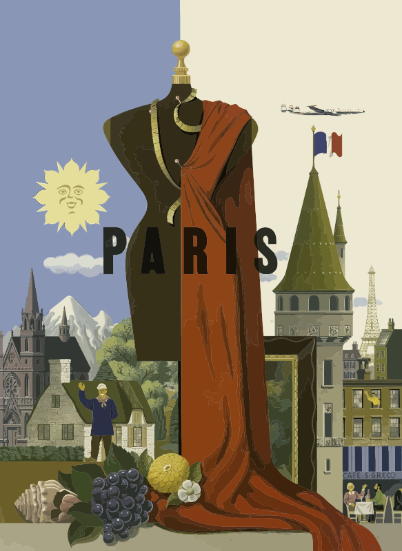 Vintage Travel Paris Poster