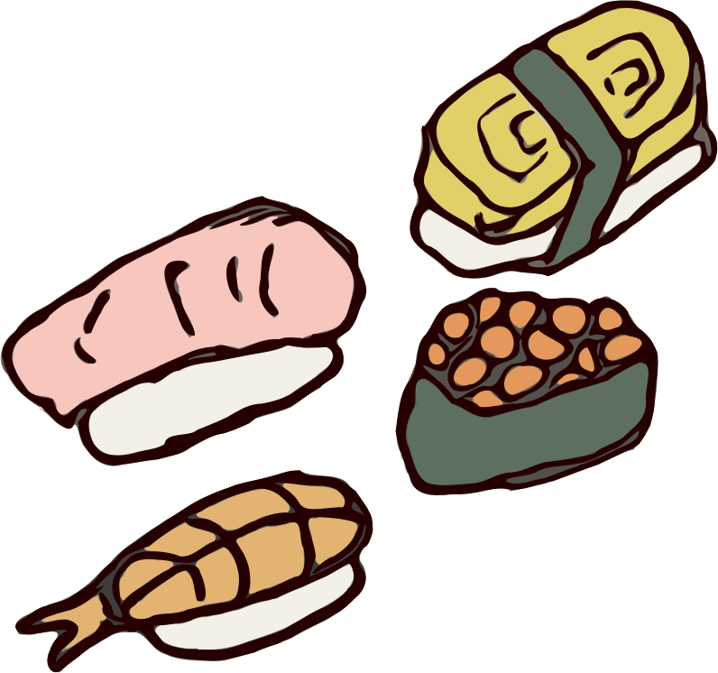 Hand Drawn Sushi