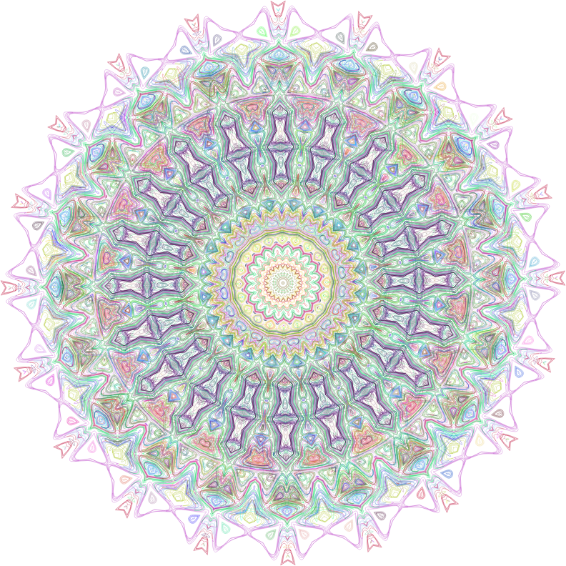 Delicate Line Art Mandala Prismatic