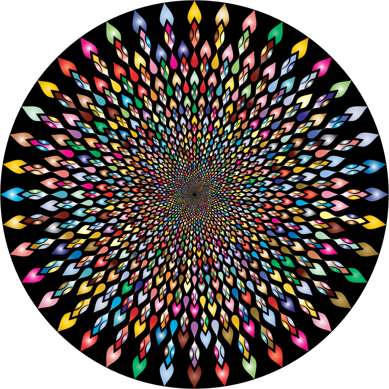 Tribal Plumage Whirlpool Prismatic - Openclipart