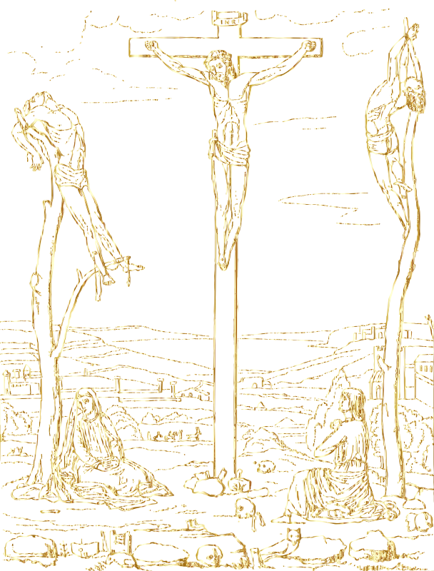 Crucifixion Of Jesus Gold No BG