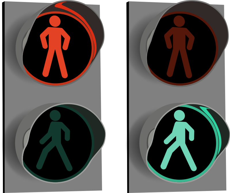 Traffic light for pedestrians (phases)