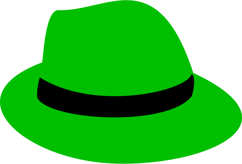 flatten green fedora