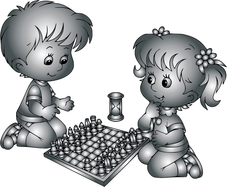 Chess coloring book / Dibujo Ajedrez para colorear -10- - Openclipart