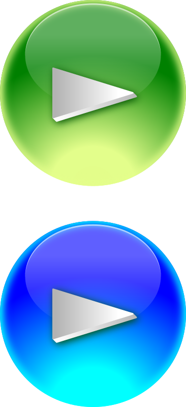 Blue and Green Play Button