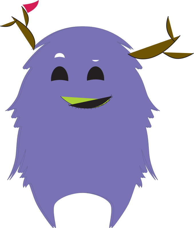 Purple Monster with Antlers