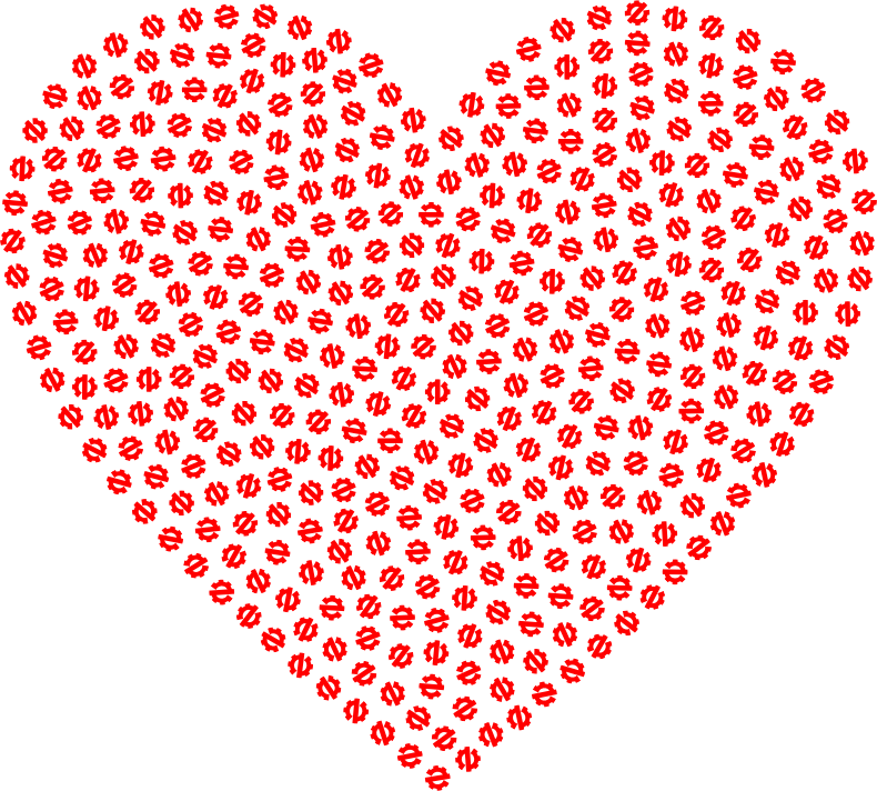 Heart Zerowaste Red - Openclipart