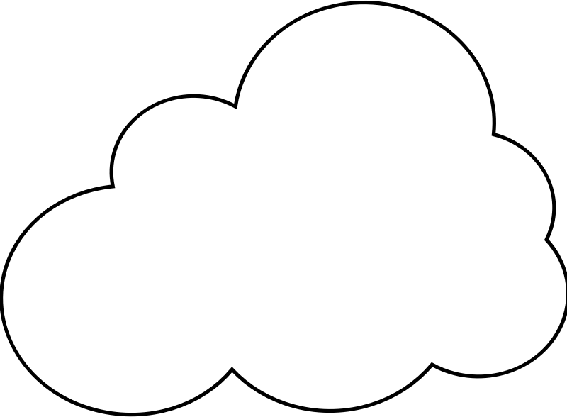 black and white cloud outline