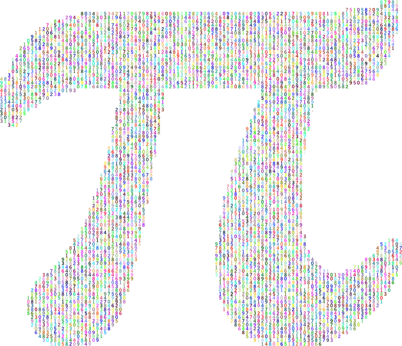 Pi In Numbers Prismatic - Openclipart