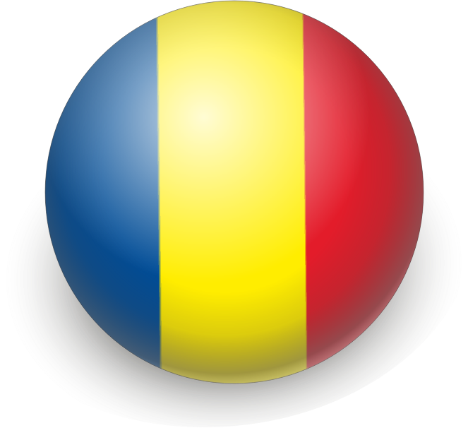 romania flag button