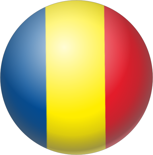 romania flag button, without dropshadow