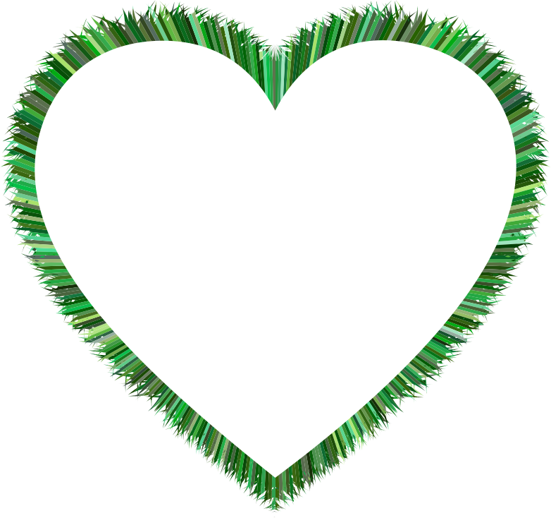 Grass Heart Frame Green