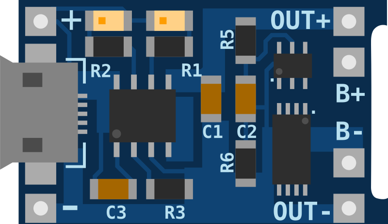 Li-Ion/Li-Po Single Cell Charging Module with protection