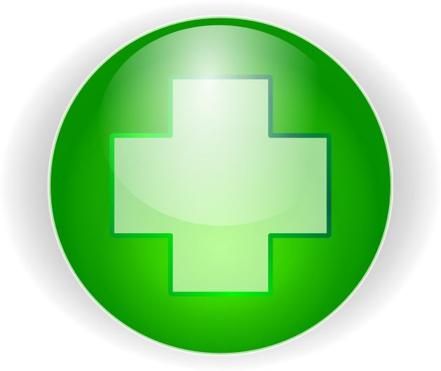 green cross button