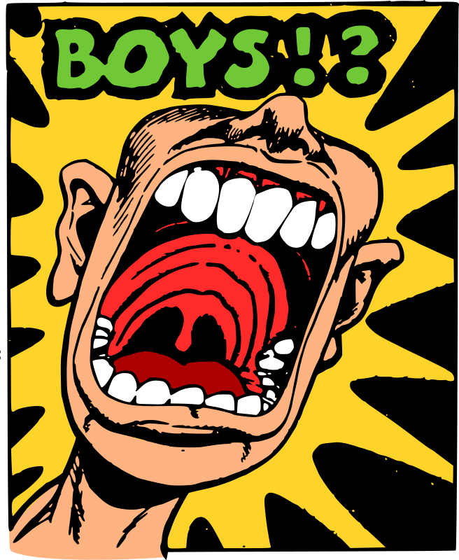 Man Shouting - Boys!