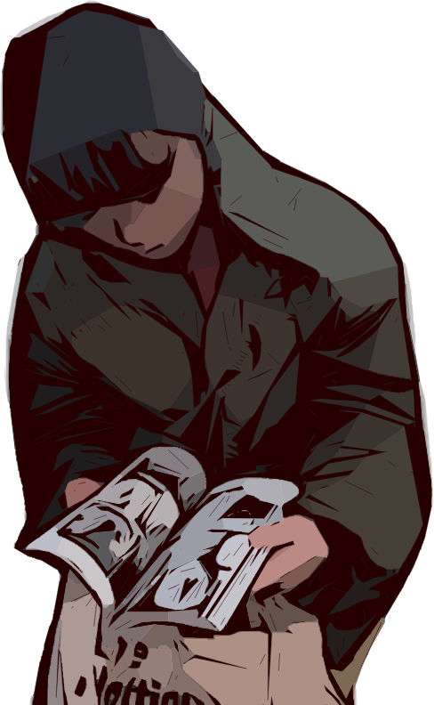 Reading Manga - Openclipart