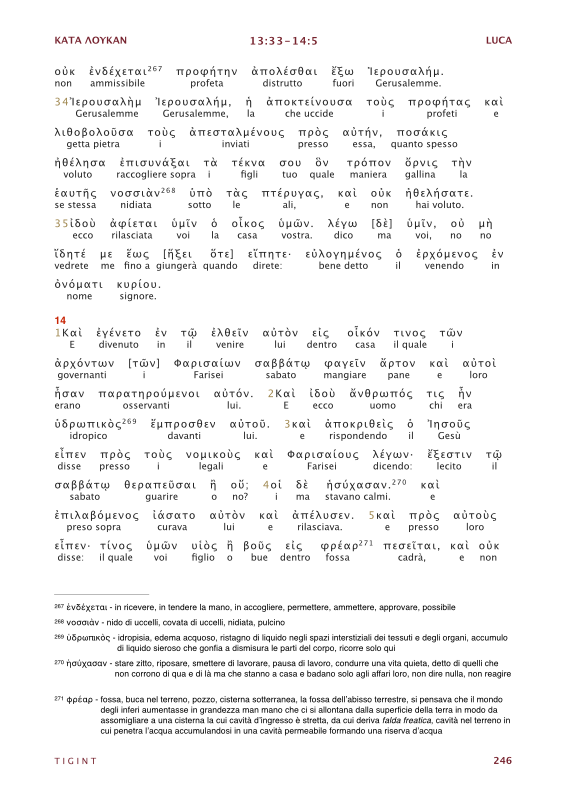 TIGINT Traduzione Interlineare Greco Italiano del Nuovo Testamento