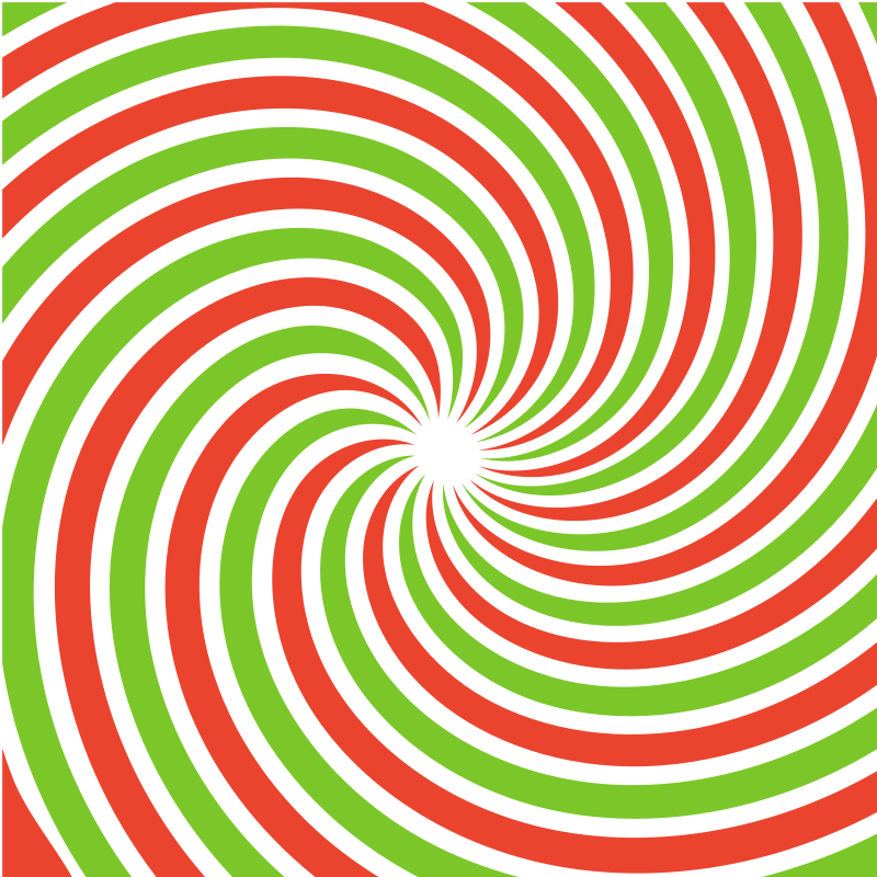 Radial beams in red and green