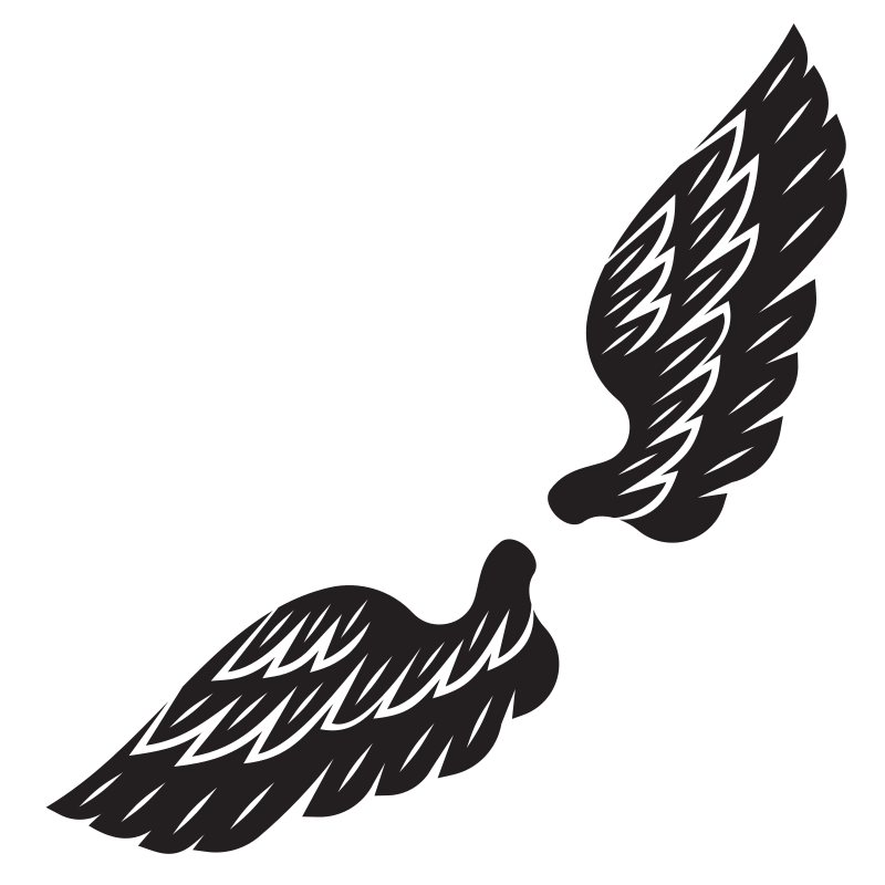 Wings silhouette graphics - Openclipart