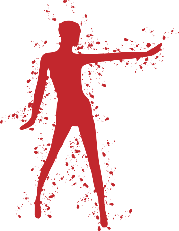 Woman Paint Splatter Silhouette